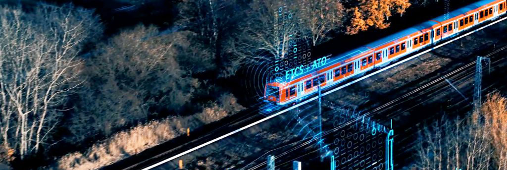 S-Bahn mit visualisierter, digitaler Umgebungskommunikation