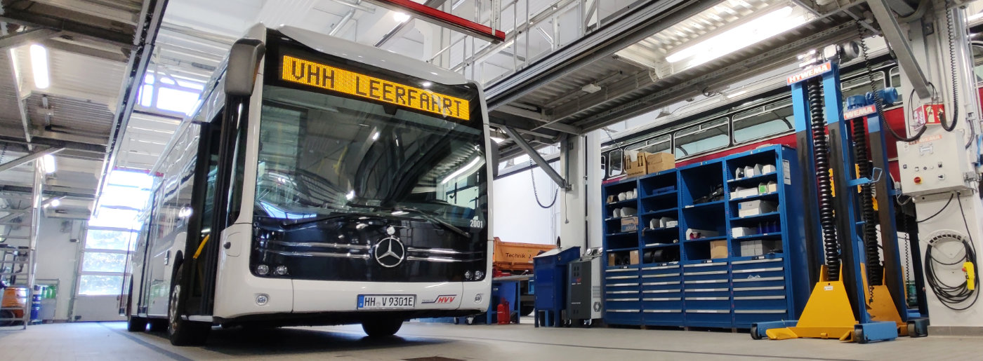 E-Bus in Werkstatt